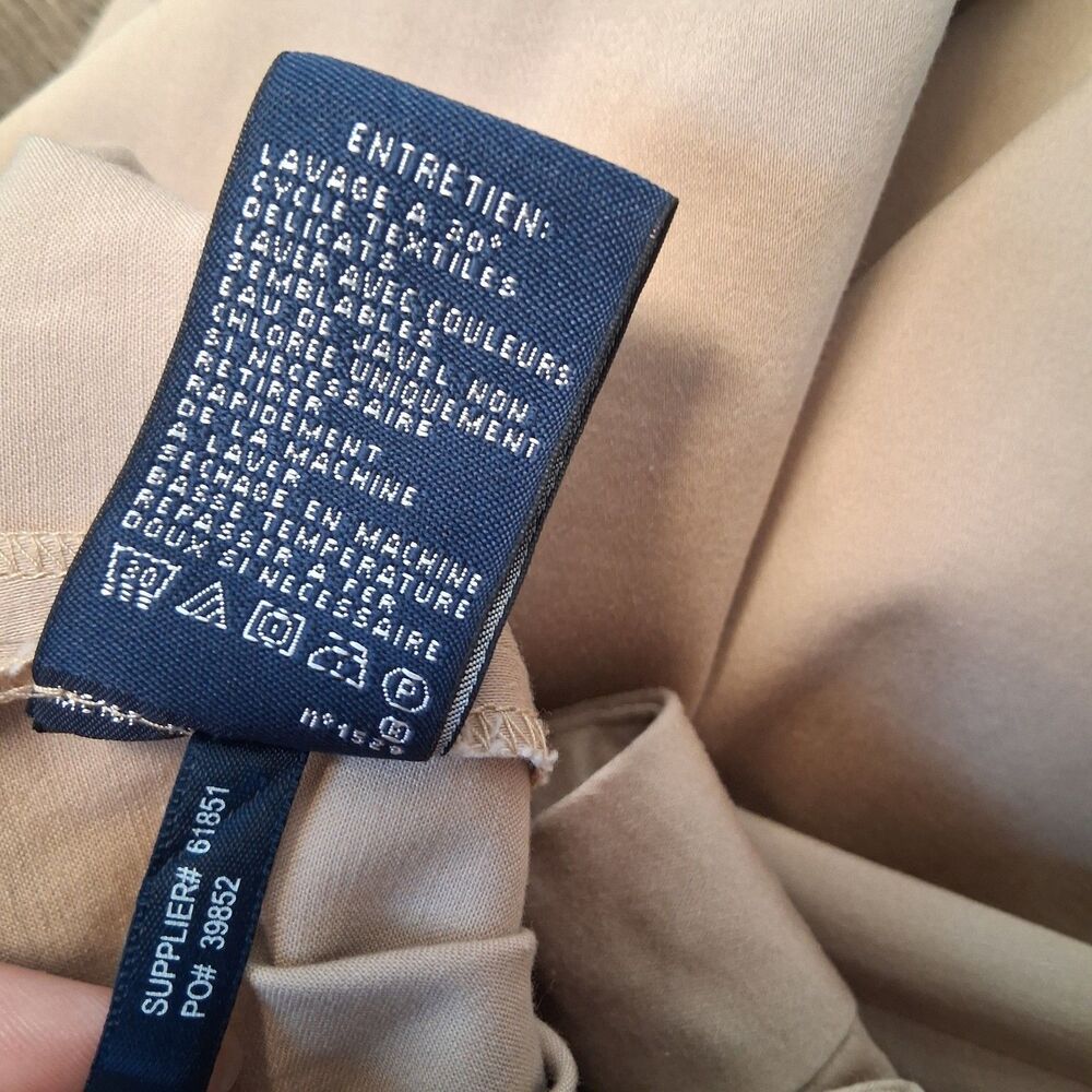 Ralph Lauren Sport Slim Fit Mid-Rise Khaki Chino Trousers Size 8 Minimalist - Picture 12 of 12